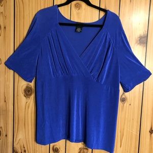 Blue citiknit blouse